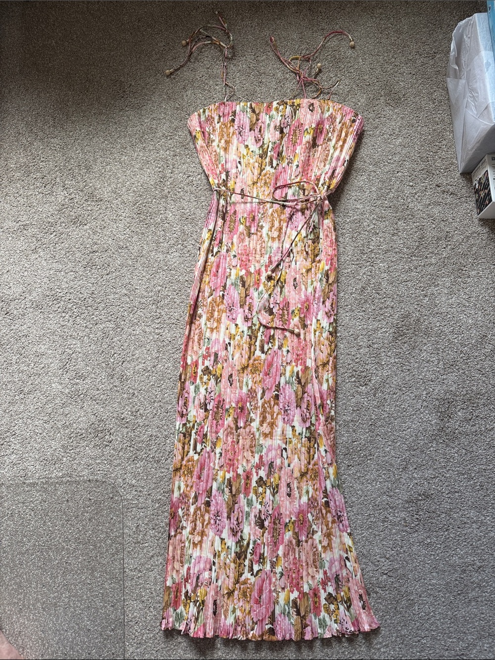 Zimmermann Golden Pleated floral slip dress, size 3, NWT - Picture 7 of 16